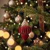 Seasonal Garland Door Decorations Flocked Christmas Ornaments with Gold Edging, Retro Red Velvet Hanging Holiday Tree Decoration, Elk Gingerbread Man