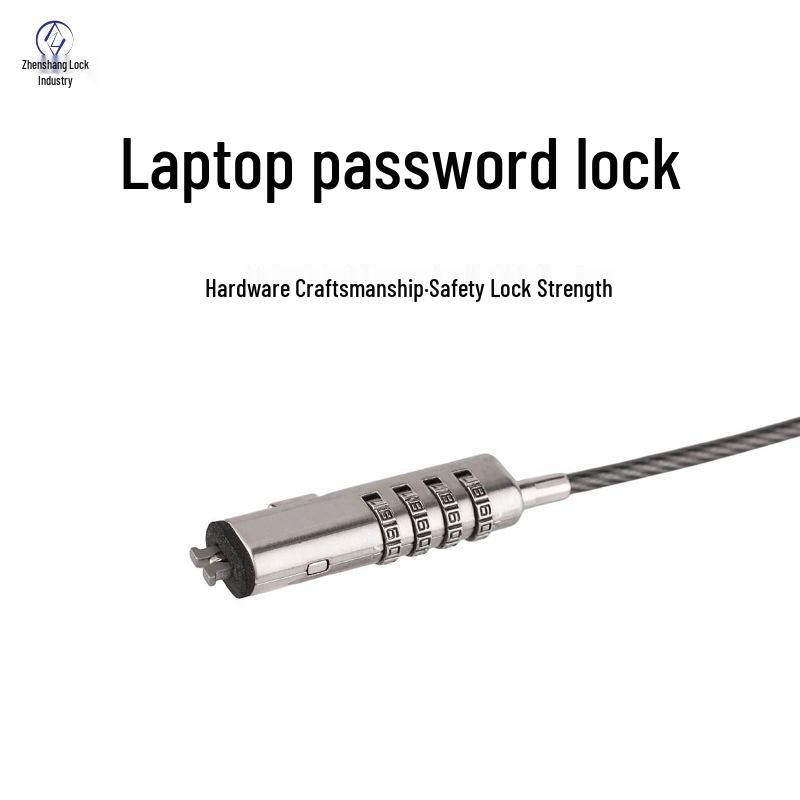 Laptop-Kabel-Schloss aus Zinklegierung mit Zahlenschloss und 6x2,5mm Schlossloch