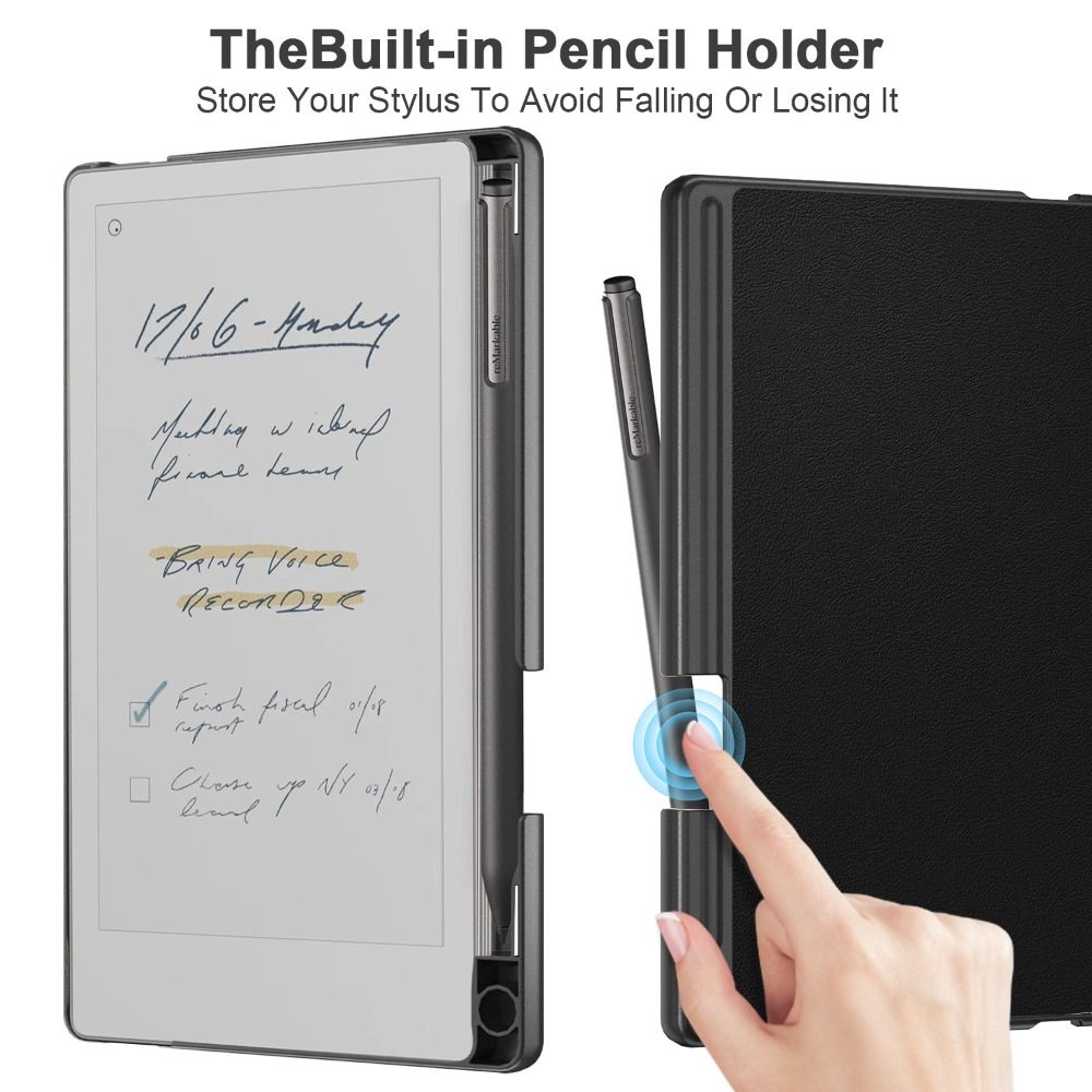 Auto Wake/Sleep 7.3 Inch Case with Pen Slot Anti-fall Folio Cover Shockproof Waterproof for reMarkable Paper Pro Move