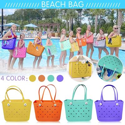 Middle Size Rubber Beach Bags Waterproof Sandproof Outdoor EVA Portable Travel Bags Washable Tote Bag For Beach,Sports,Market