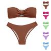 Women's Fashionable Casual Color Strapless Swimsuit