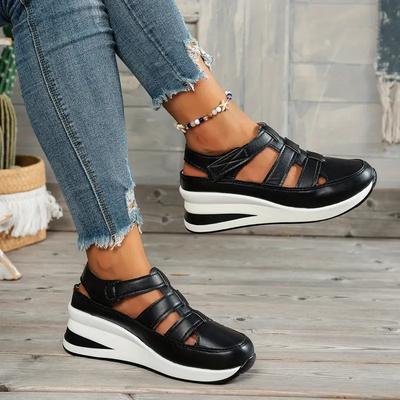 Women'S Fashion Sandals Solid Color Platform Heel Casual Sports Shoes