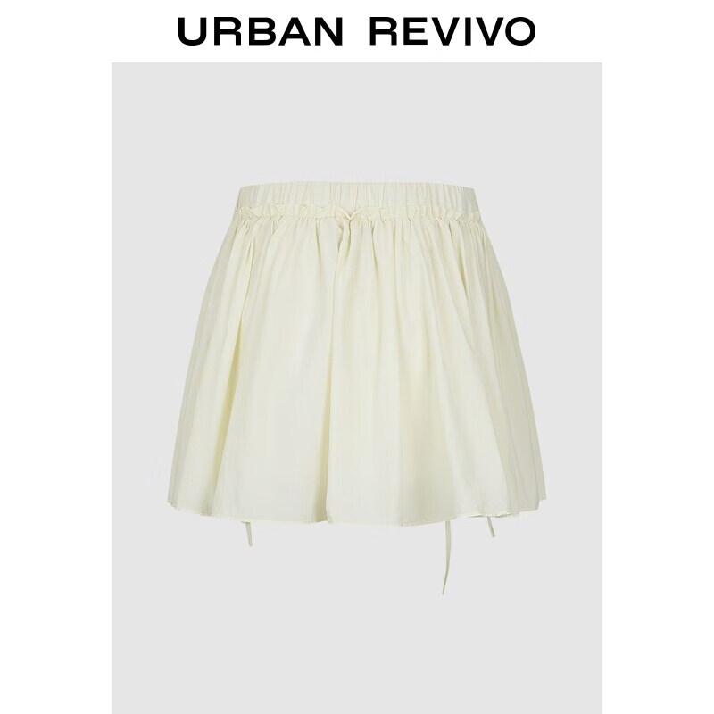 UR 2026 Women's Ruched Tie-Waist Skirt