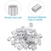 1-100Pcs Double Hole Cable Crimp Sleeve M1 to M12 Wire Ferrules 8-Shape Aluminum Cable Stopper Crimp Rope Hardware Accessories