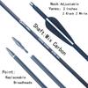 Archery 28/30/31 Inch Spine 500 Carbon Arrows With Steel Point for Compound Recurve Bow Hunting Shooting 5
