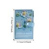 Flower Printed Button Notebook for Money Anti-splash Water PVC Savings Book  50 Sheets