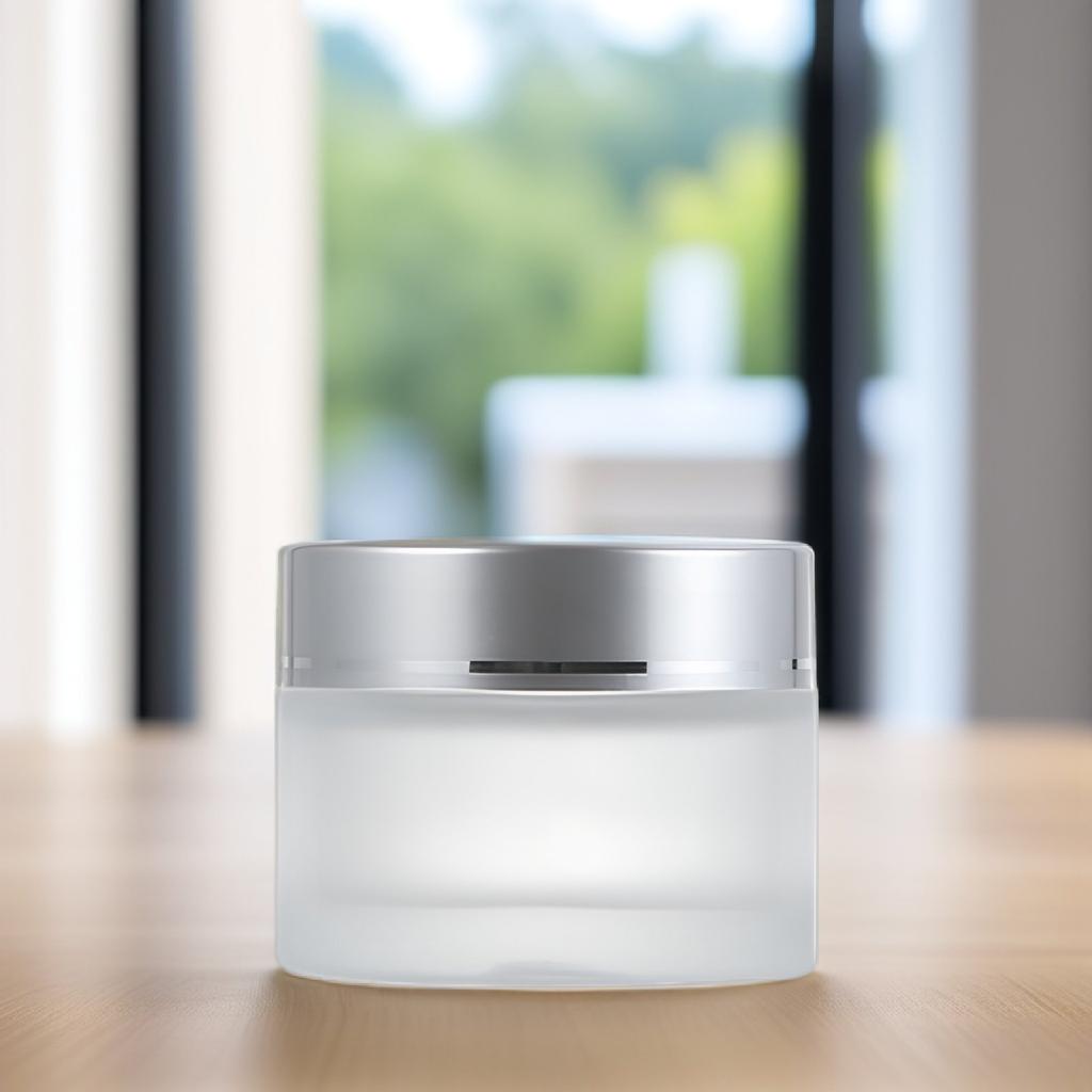 10Pcs Refillable Frosted Glass Containers for Facial Cream Travel Storage Mini Leak-Proof Cream Bottles Empty