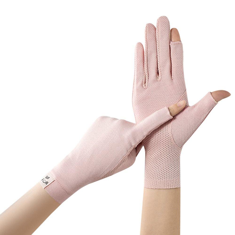 

Нескользящие варежки с сенсорным экраном, тонкие перчатки, женские перчатки, перчатки для вождения светло-розовый