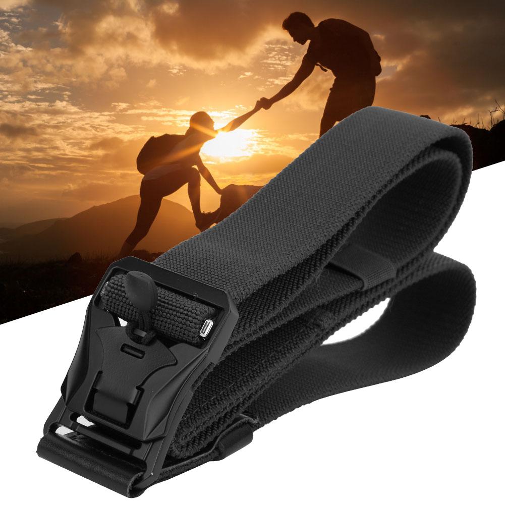 Nylon Outdoor Multifunction Rescue Rappelling Downhill Military Waist Belt Heavy Duty(black )