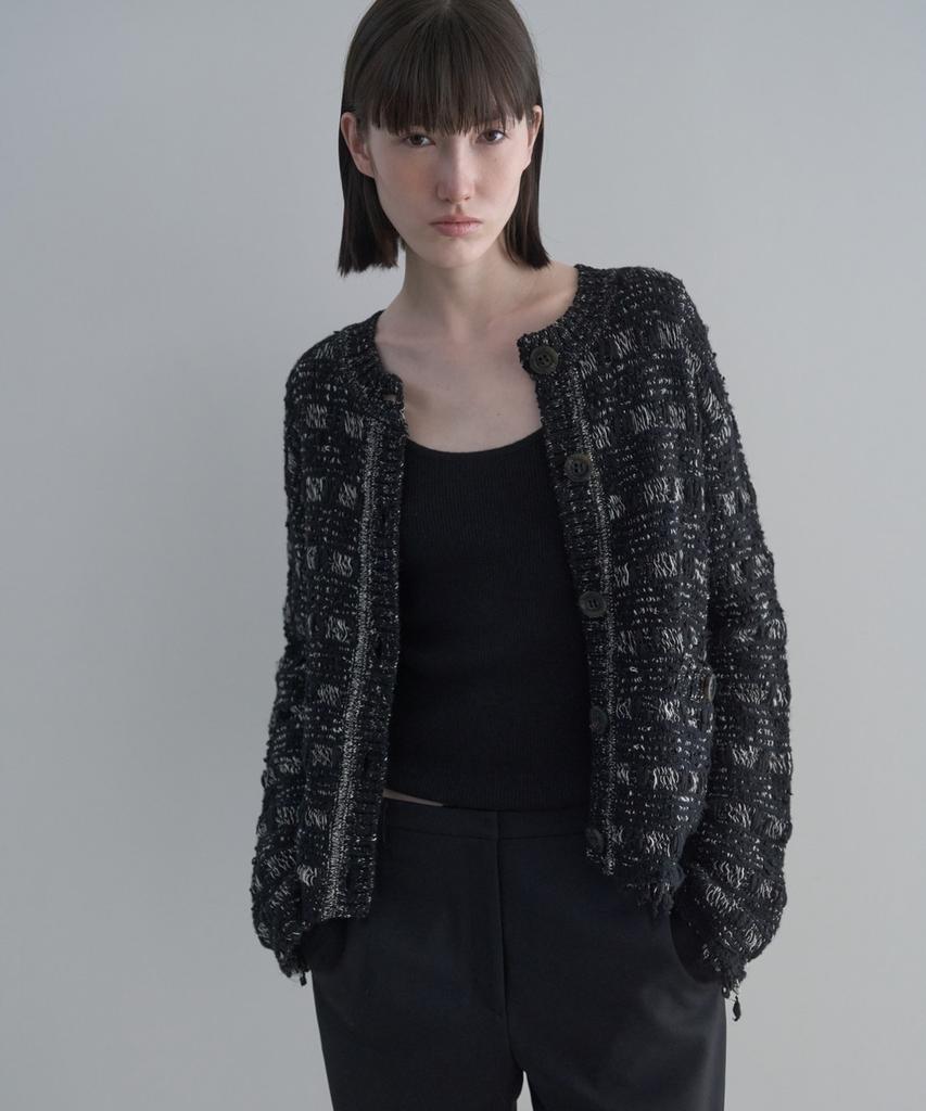 Deeto Tweed Cardigan [Black]
