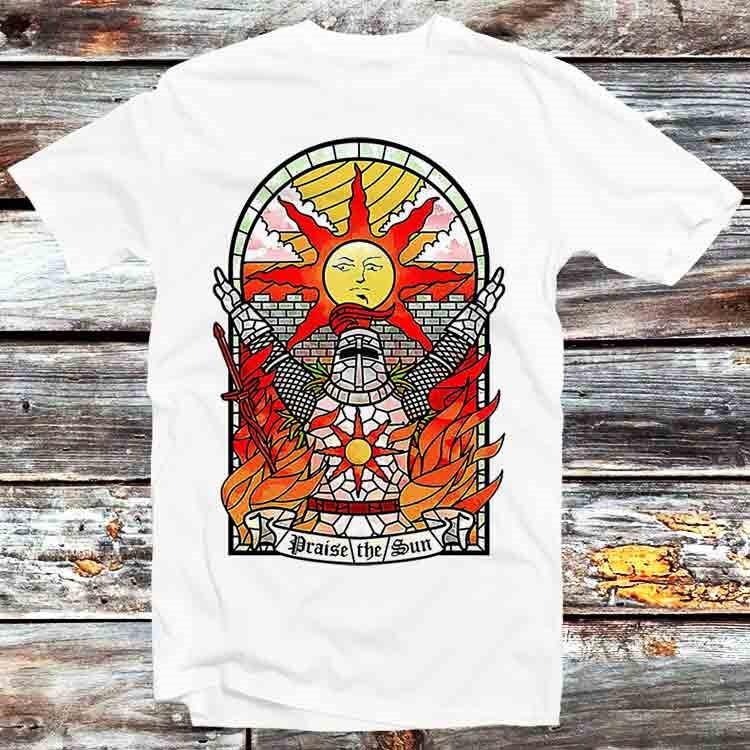 

Praise The Sun Tarot Card Thank God Online Dark Soul Gamer T Shirt B981 XL