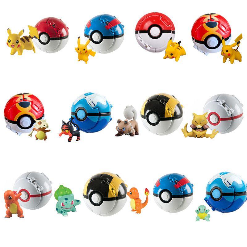 Mon Action Figure Model Toys Pikachu  Charmander Rockruff Litten