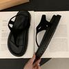 Retro Fashion Simple Versatile Outer Wear Flip-flops Women's Summer New Thin and Heightened Muffin Thick Bottom Cool Slippers