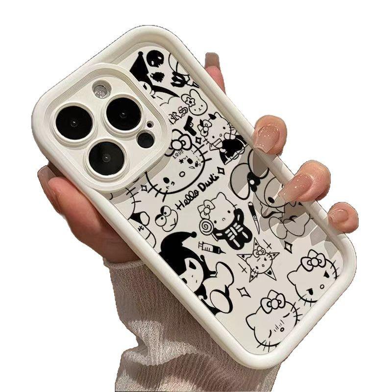 Cute Hello Kitty Trend Fashion Applicable Apple 11/11/11/11Pro Phone Case 11promax Pop 11
