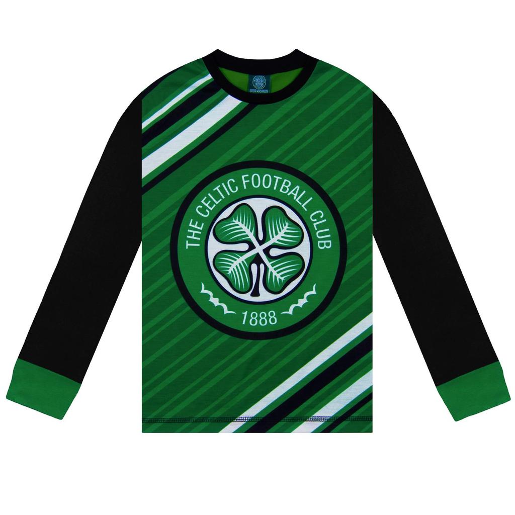 Celtic FC Baby Boys Crest Long-Sleeved Long Pyjama Set