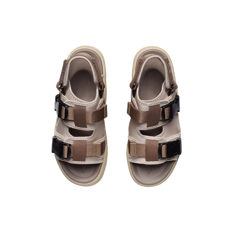 Li Ning Coca Comfortable Sports Sandals Men's Beige Khaki AGLR019-2