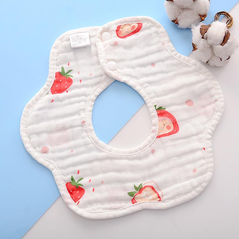 6 Layer Cotton Muslin Baby Bibs Newborn Drool Burp Cloth Unisex Soft Absorbent For Spring And Autumn Anti Spit Up