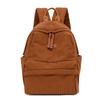 Schoolbag Backpack Corduroy Ladies Large Capacity Leisure Bag Student Bag Travel To Work Multi-pocket Lightweight