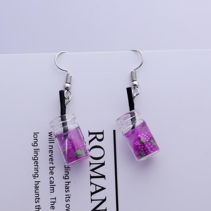 Kreative Niedliche Süßigkeiten Bunte Tier Gummibärchen Ohrringe Minimalismus Cartoon Design Damen Ohrhaken Hänger Zirkon Kinder Geschenk