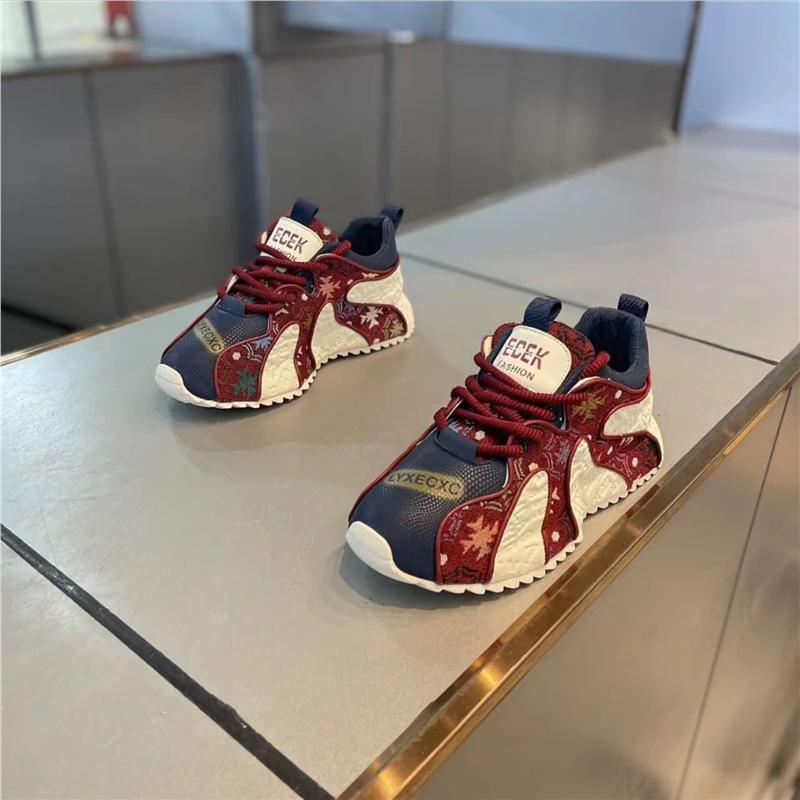 Printed embroidered dad shoes spring and autumn new comfortable bottom casual ec 38 leather shoe size