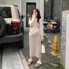 Slim-Fitting Women's French Style Elegant Knitted Midi Skirt Autumn Winter Non-Slit Bodycon A-Line Pencil Skirt