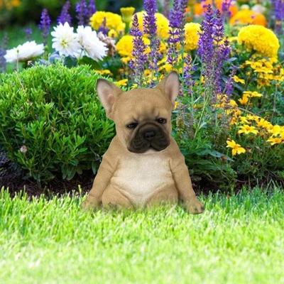 Statue French  Statue Dog Figurine Resin Ornament for Outdoor or Indoor Decor Resin Ornament Resin Dog Figurine