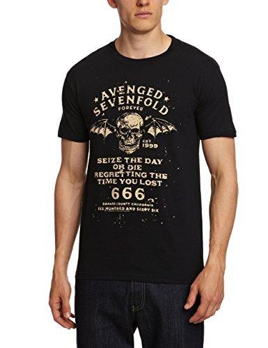 Avenged Sevenfold Men s Seize the Day T Shirt, Black, S UK S