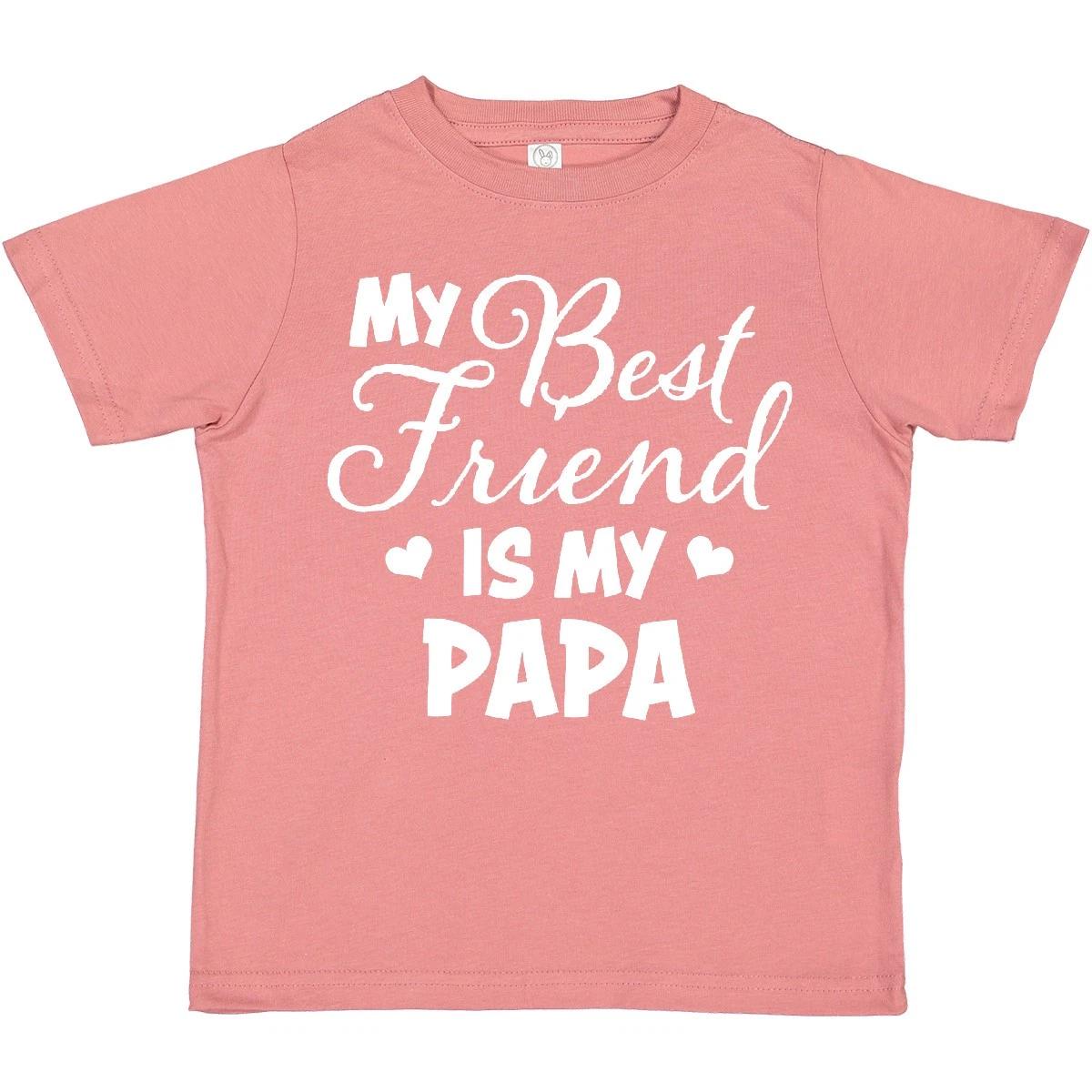 Inktastic My Best Friend Is My Papa With Hearts Toddler T-Shirt Family Child Kid 120
