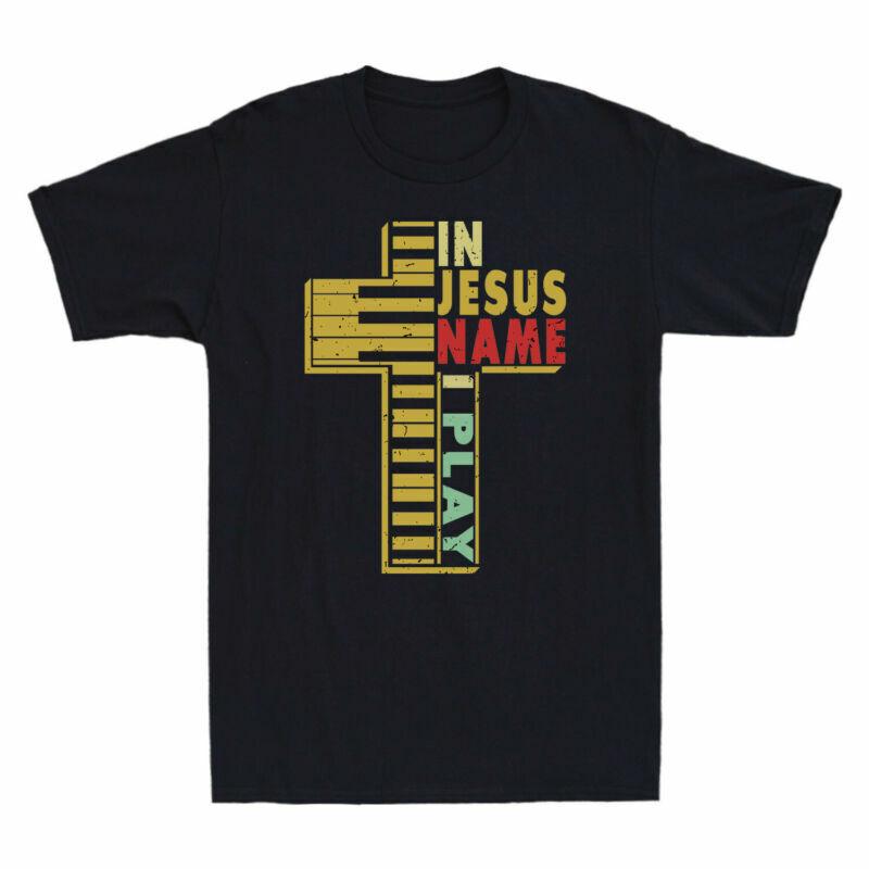 In Cotton TShirt Vintage Retro I Piano Name Shirt Tee Play Shirts Black Jesus S