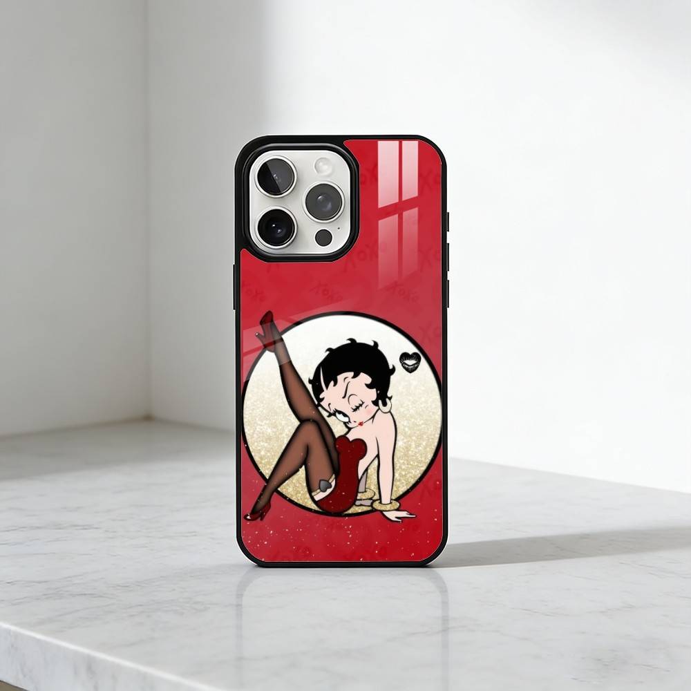 Retro B-Betty-BoopS Cartoon Phone Case For iPhone17,16,15,14,13 Plus,Pro Max Magnetic For Magsafe Wireless Charging