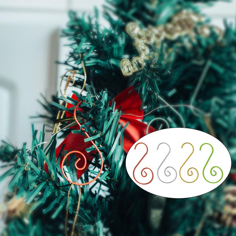 20PCS Tree Ornaments Multipurpose Plastic Heavy Duty Hangers Festive Stockings Ornaments S Hooks Xmas Christmas Shaped 50mm