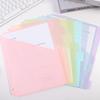 8 Pcs A4 Pastel Binder Dividers 8-Tab Dividers 3-Ring Binder Single Pocket Dividers Single Pocket Plastic File Folders School