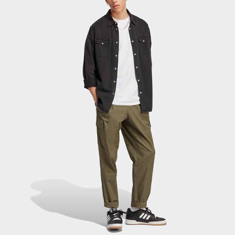 Adidas Originals Trefoil Enjoy Cargo Pants Men Bottoms Rock-Olive-Green IT8192