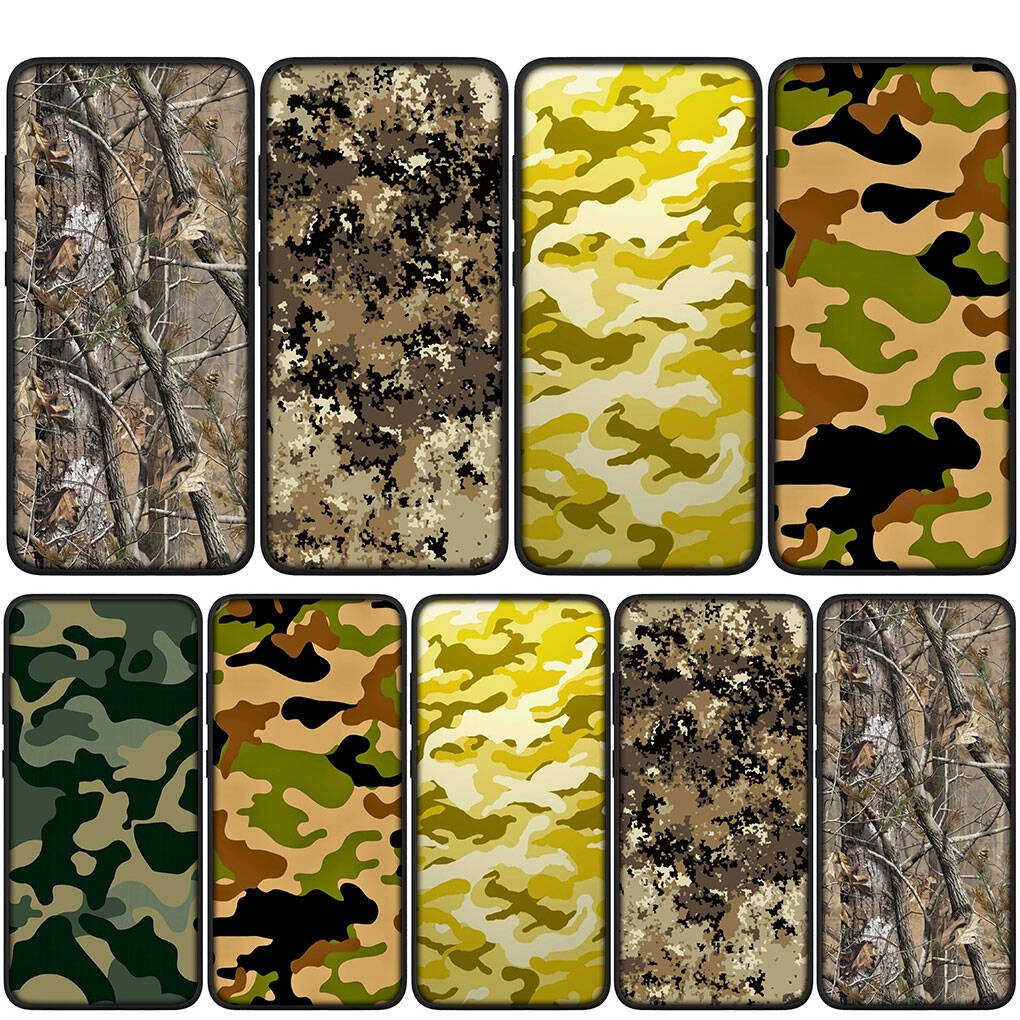 for iPhone 17 16 15 Xiaomi Poco Redmi Note 14 13 12 11 Pro Max Samsung Galaxy S25 S24 S23 OPPO Huawei Camo Military Army Camouflage Pattern Phone Case