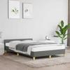 Vidaxl Bed Frame Without Mattress, Dark Grey, 120X200 Cm, Upholstered