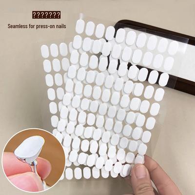 Transparent Double-sided Jelly Glue Tape for Nail Tips, Traceless Adhesive Bean Stickers, Nail Practice Stand