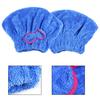 Quick Dry Bath Tool Cute Women Microfiber Hair Drying Wrap Tower Hat(blue)