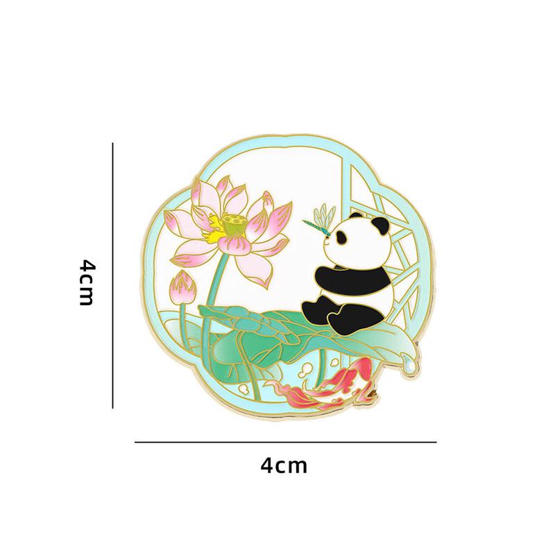 4 Stück Panda Magnet Kühlschrankaufkleber Reisesouvenirs Metall Wanddekoration Museum Kreatives Handgeschenk Magnet Kühlschrank Niedlich