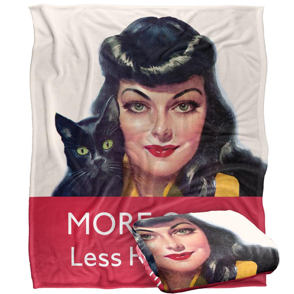 Ephemera More Cats, Less Humans Silky Supersoft Blanket
