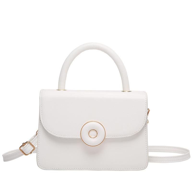 Korean Style Small Square Bag With Stitching Detail And Single Shoulder Strap