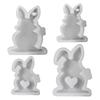 Rabbits Shaped Silicone Mould Heat Resistant Easy Cleaning Detailed Easters Candle Making Supplies