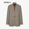 MO&Co. Prince of Wales Check Wool Blend Blazer