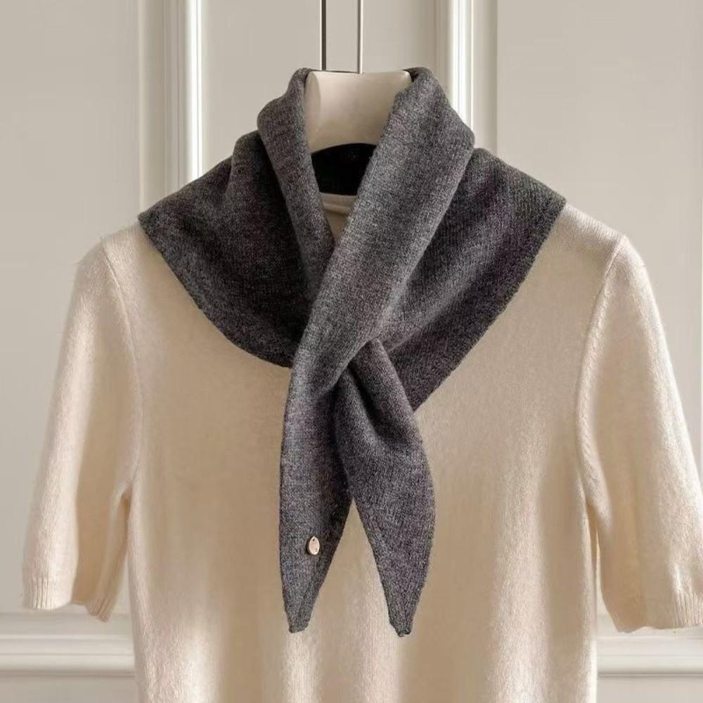 Versatile Wrap Shawl Solid Color Small Scarf Gifts Triangle Scarf Women