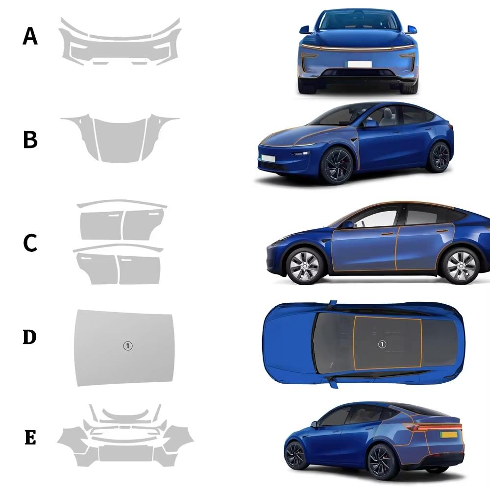 10Mil TPU Scratch Resistant Car Paint Protection Film For Tesla Model Y Juniper 2025 2026-up Clear Bra PPF Decal Accessories