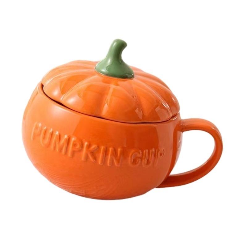  Elegant Ceramic Pumpkin Coffee Cup Dishwasher Safe Fall Party Essential Decoration
