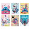 Cute Stitch Passport Holder Multi-Function Travel Passport Cover PU Leather Document Organizer  6pcs