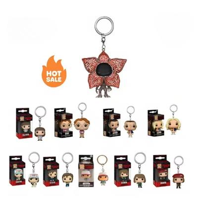 Llavero de Bolsillo Stranger Things Eleven Robin Barb Steve Dustin Cadena de Llavero Modelo Juguete Adultos Niños Regalo Juguetes