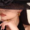 Sophisticated C Shaped Earrings Rings with Tigers Eye Stone to Elevating Your Look Styles at Any Evening Event