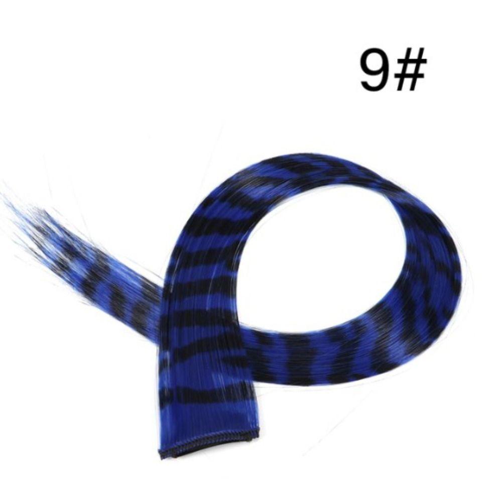 Colorful Girls Heat Resistant Fiber Feather Hair Extension Piece Leopard Print Wig Hair Accessories