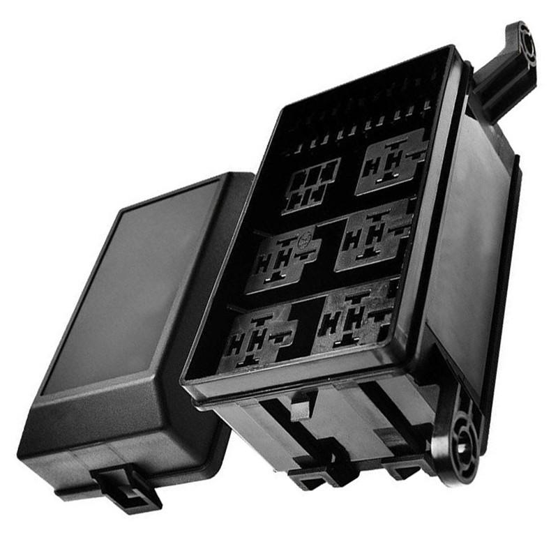 Cutie Relee Auto cu 12 Sloturi 6 Atc/Ato 6 Relee Standard Lame Siguranțe Suport Bloc